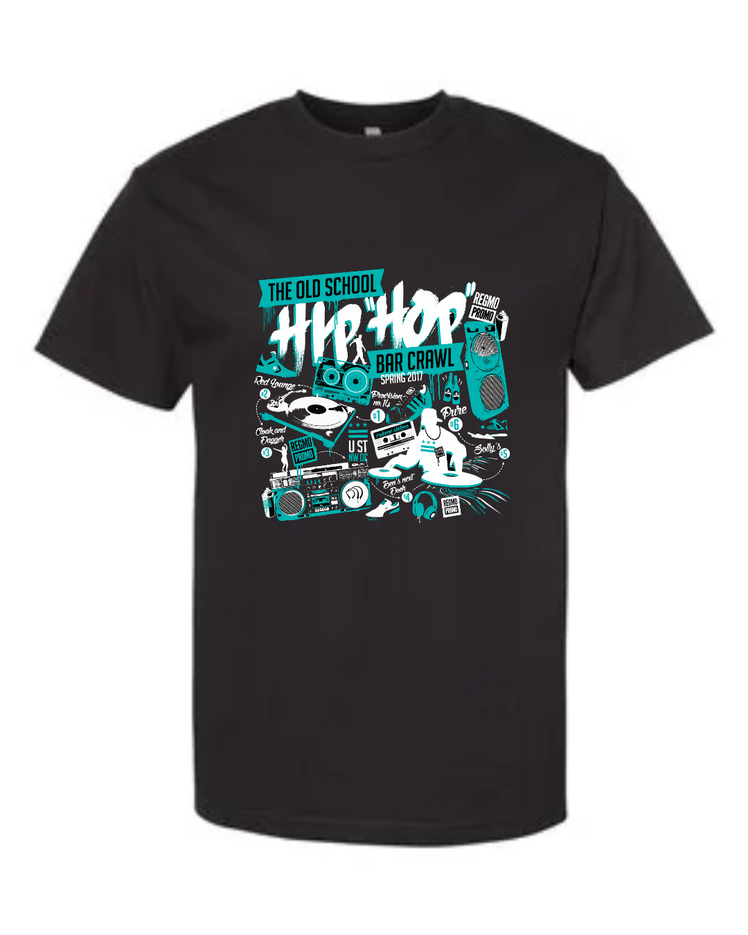 Hip Hop Bar Crawl Green Shirts
