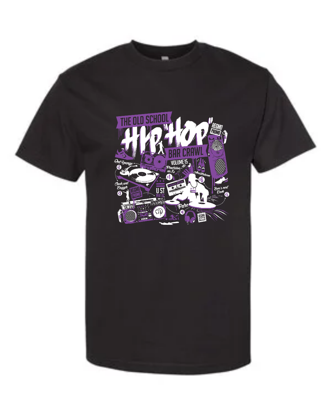 Hip Hop Bar Crawl Purple Shirts